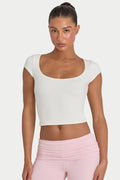 Chic ButterCloud Crop Top in Coconut