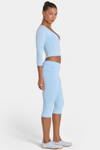 Chic ButterCloud Capri Leggings in Sky