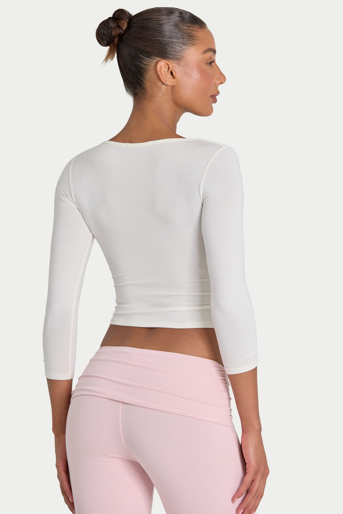 Chic ButterCloud 34 Sleeve Top in Coconut