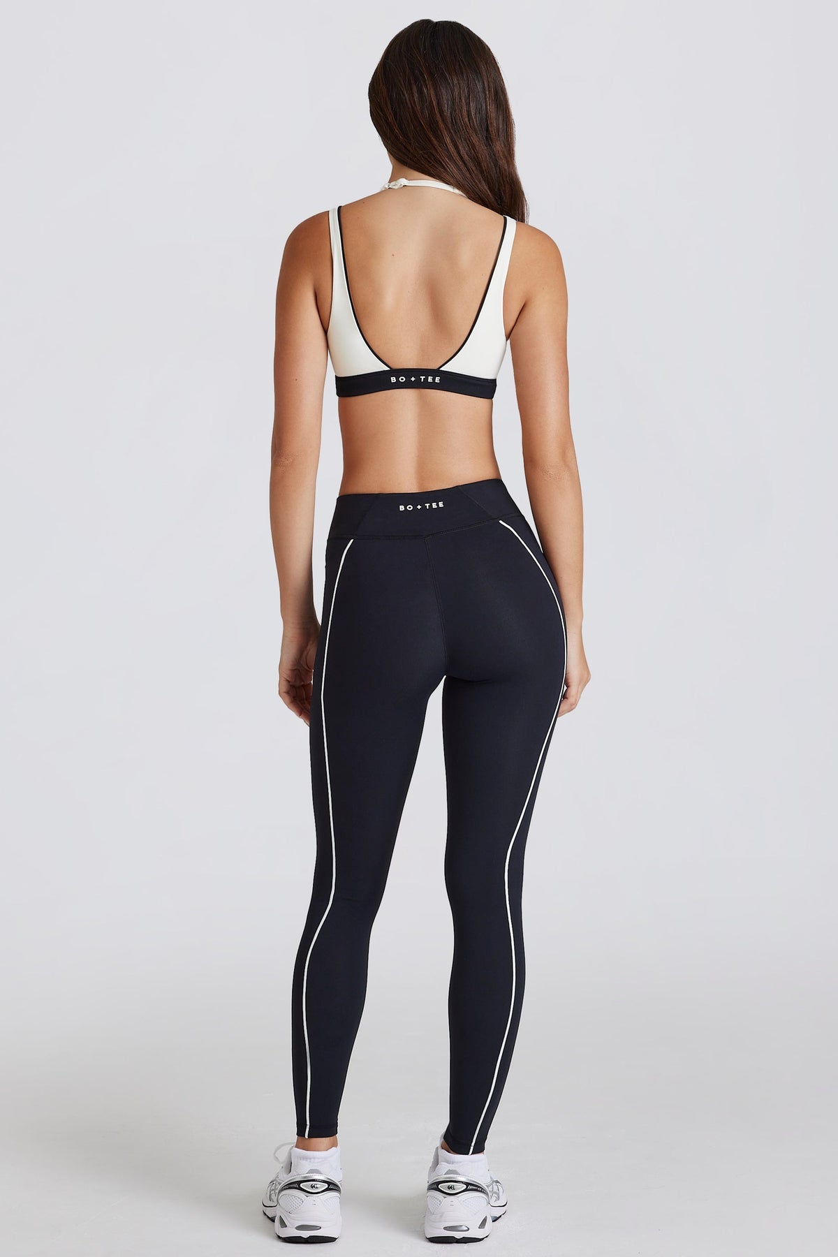Chic Soft Active Contrast Leggings in Black