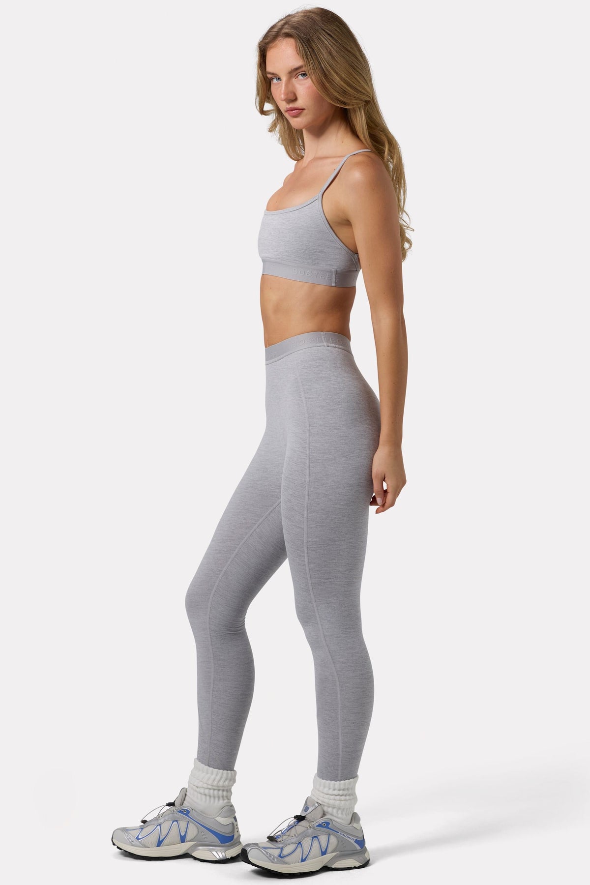 Chic Soft Active Leggings in Grey Marl