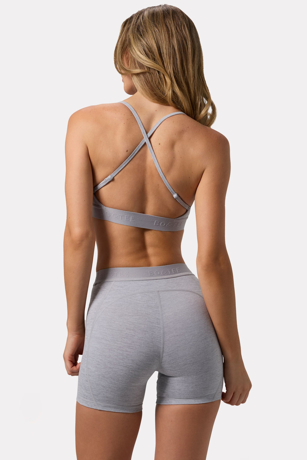 Chic Soft Active Mini Shorts in Grey Marl