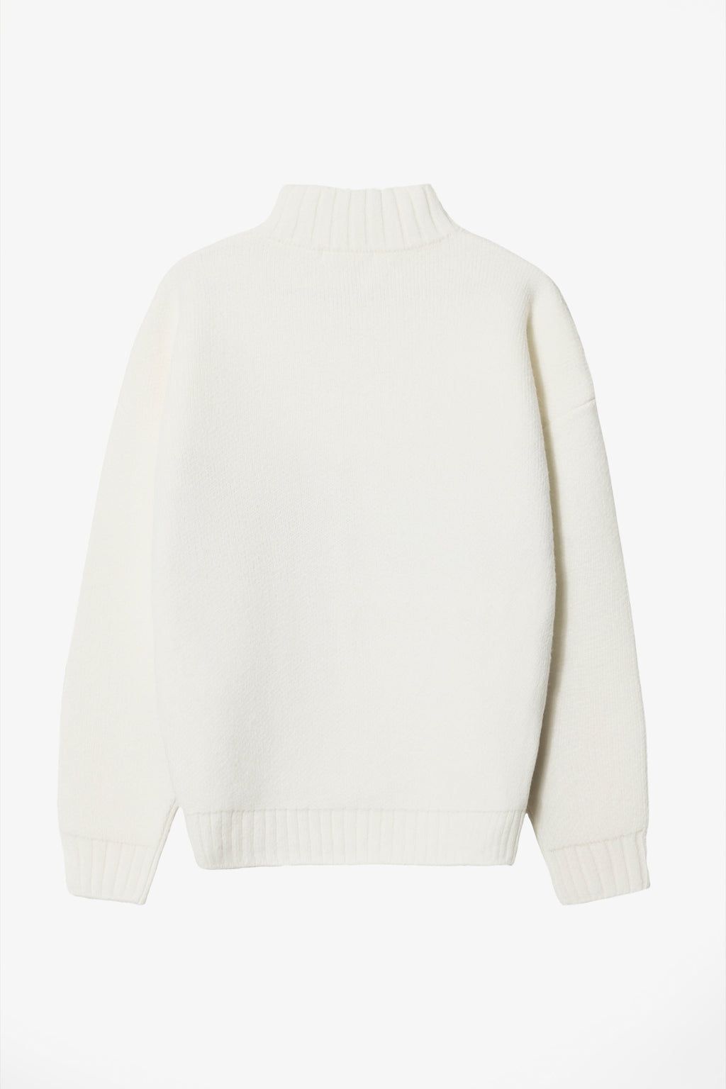 Chic Knit Quarter-Zip Turtleneck Oversized Jumper in Burgundy