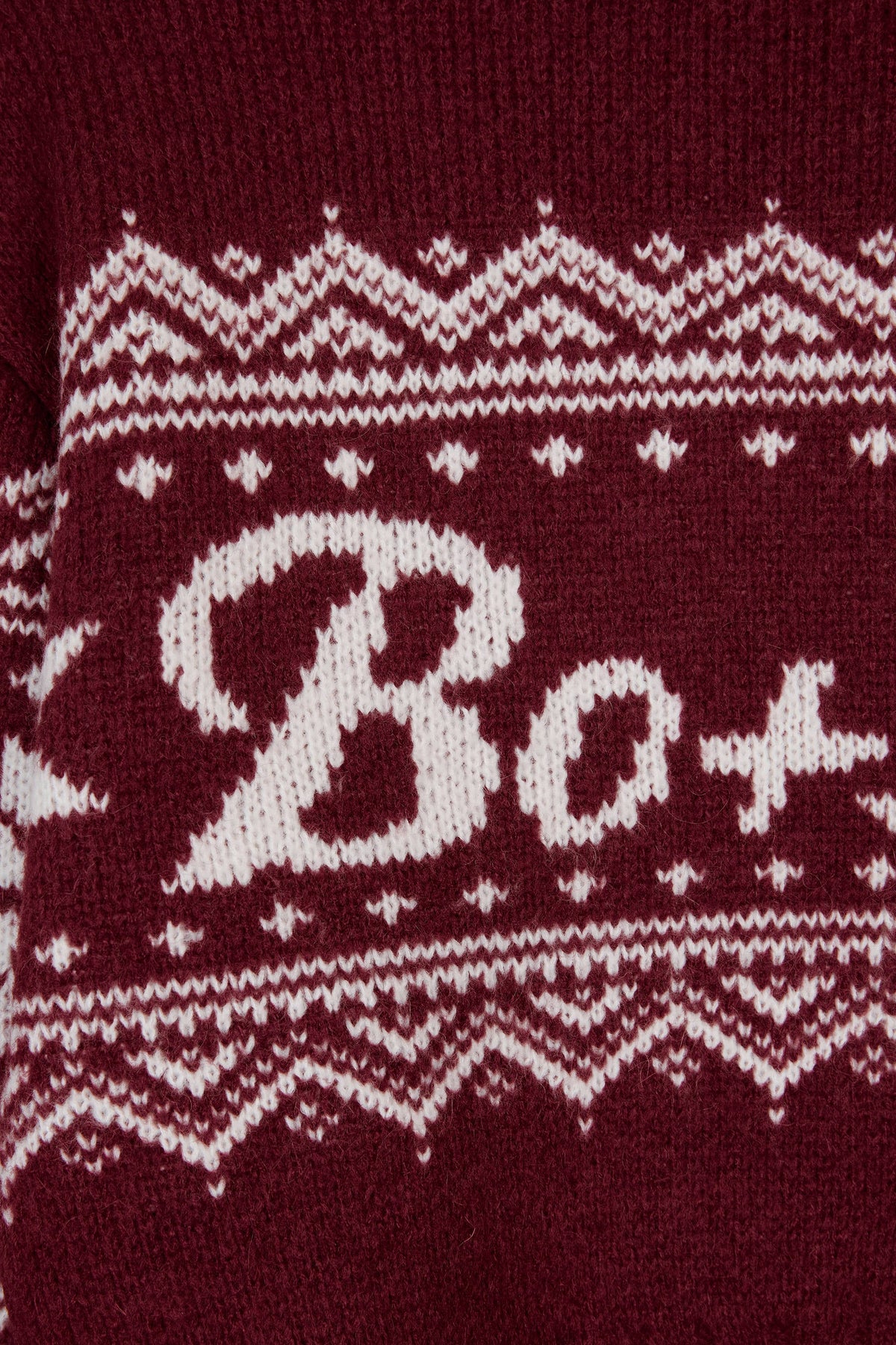 Chic Jacquard-Knit Cropped Jumper in Crimson Red