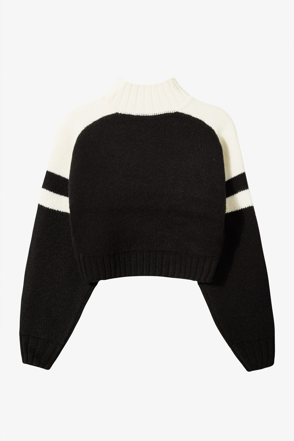 Chic Knit Logo Cropped Jumper in Black