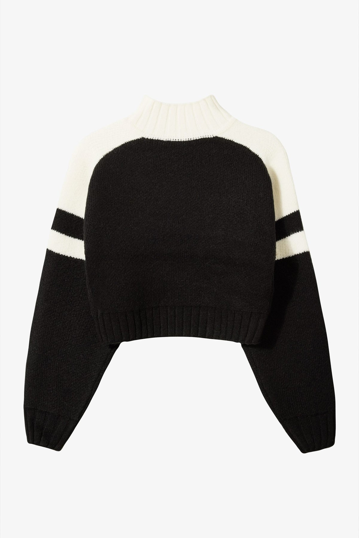 Chic Knit Logo Cropped Jumper in Black