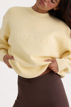 Chic Ribbed Knit Oversized Jumper in Lemon