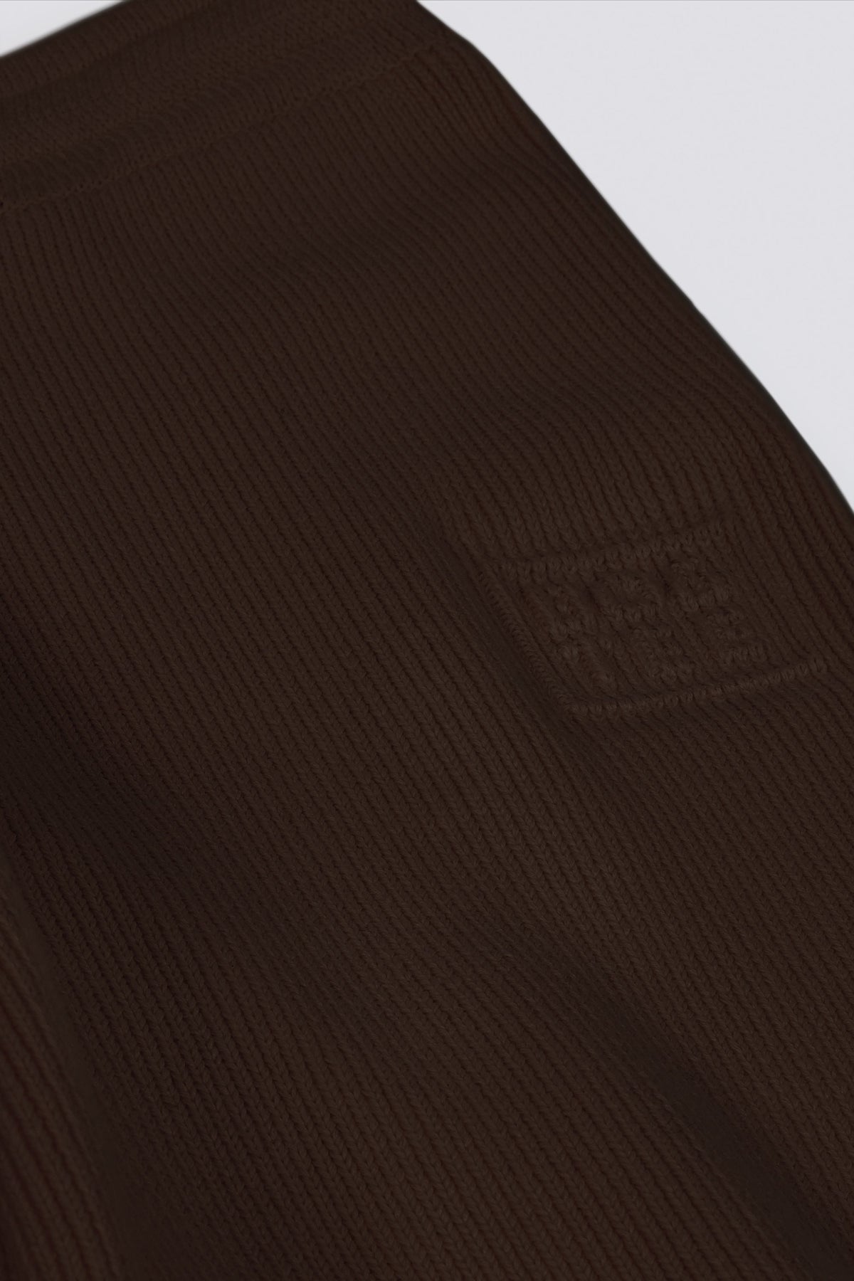 Chic Ribbed Knit Wide-Leg Joggers in Pecan