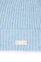 Chic Ribbed Knit Beanie Hat in Powder Blue