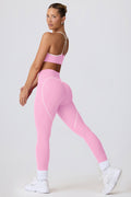 Chic Soft Active Mid-Rise Leggings in Baby Pink