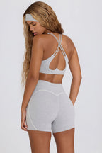 Chic Soft Active Mini Shorts in Grey