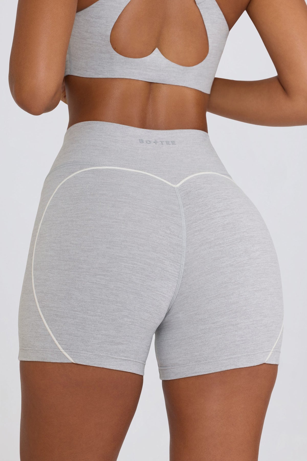 Chic Soft Active Mini Shorts in Grey