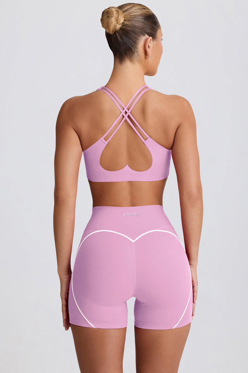 Chic Soft Active Mini Shorts in Dusty Pink