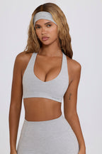 Chic Soft Active Low-Impact Sports Bra in Grey Marl