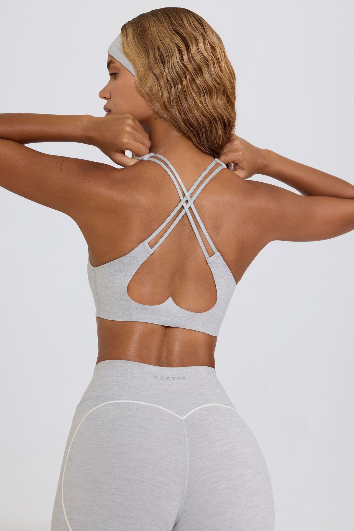 Chic Soft Active Low-Impact Sports Bra in Grey Marl