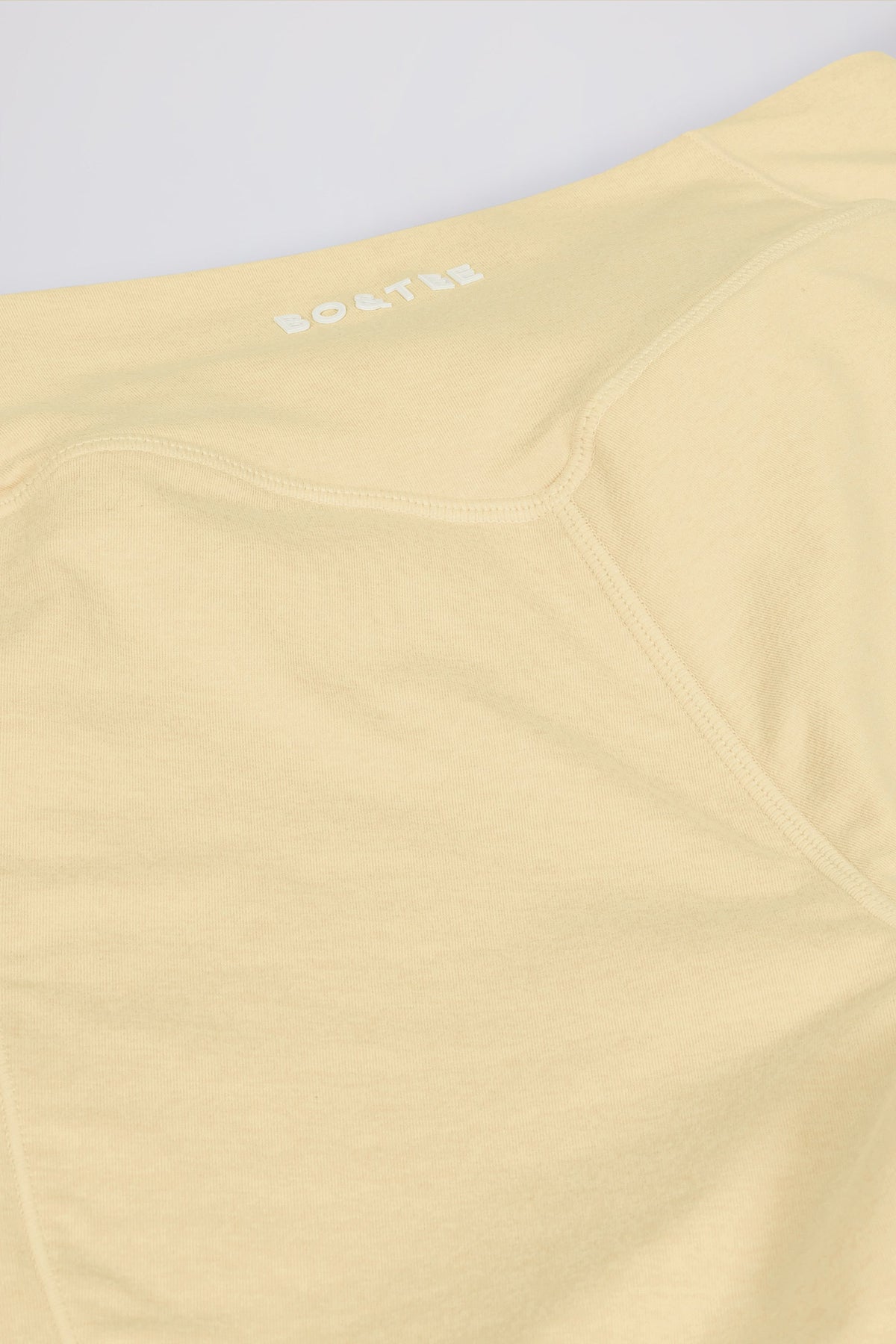 Chic Brushed Jersey Ruched Mid-Rise Leggings in Lemon Marl