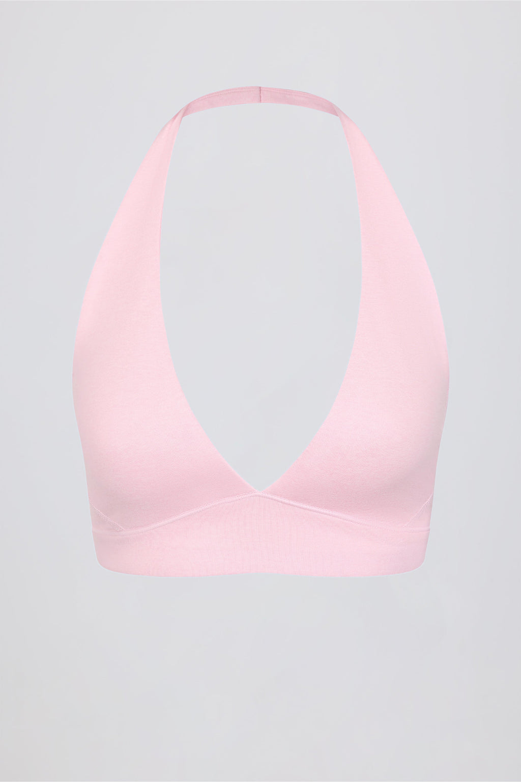 Chic Brushed Jersey V-Neck Sports Bra in Bloom