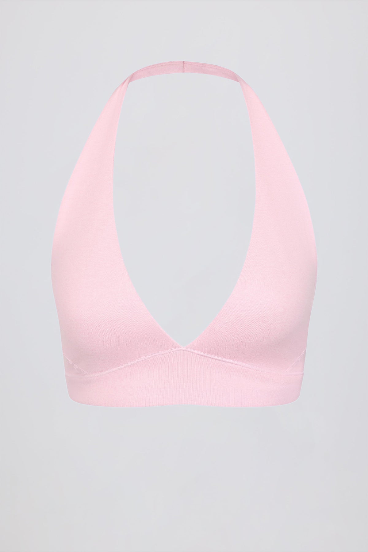 Chic Brushed Jersey V-Neck Sports Bra in Bloom