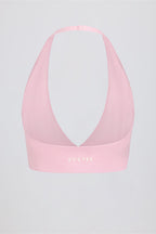 Chic Brushed Jersey V-Neck Sports Bra in Bloom