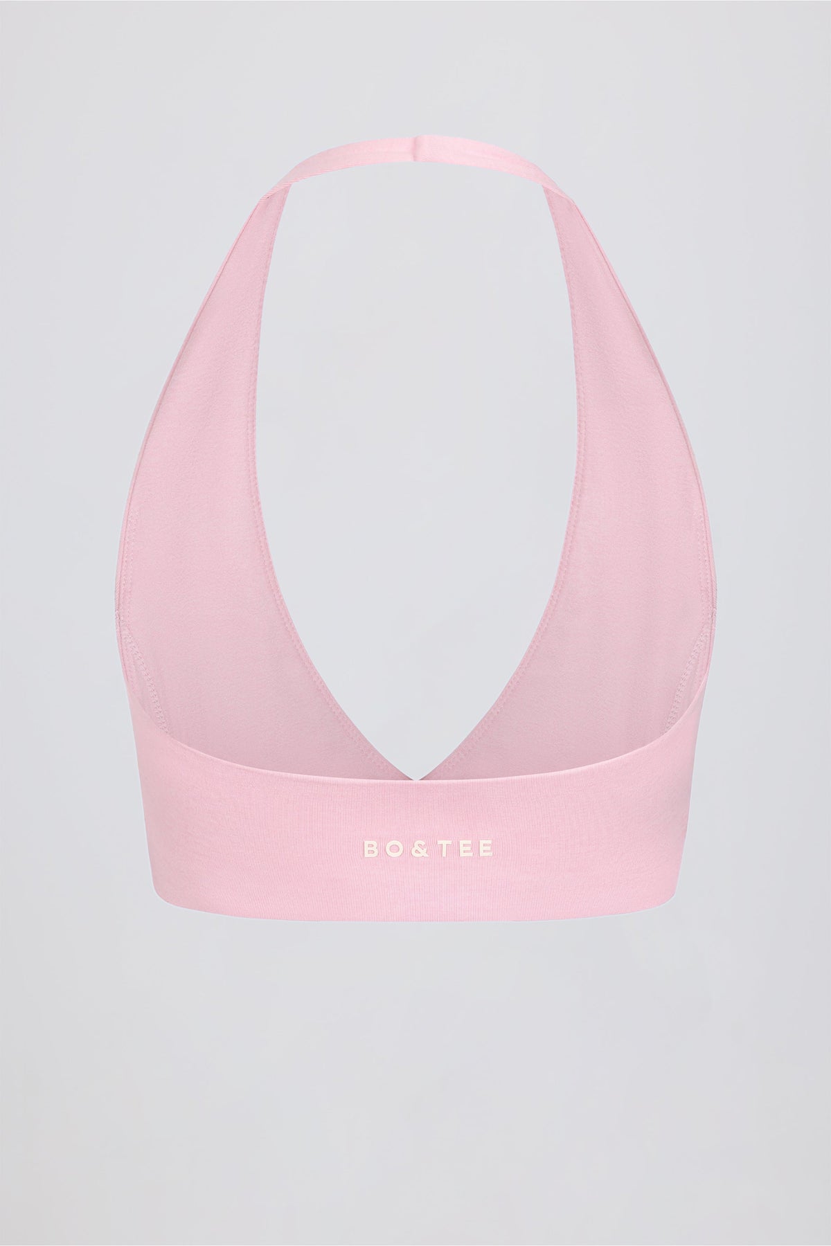 Chic Brushed Jersey V-Neck Sports Bra in Bloom