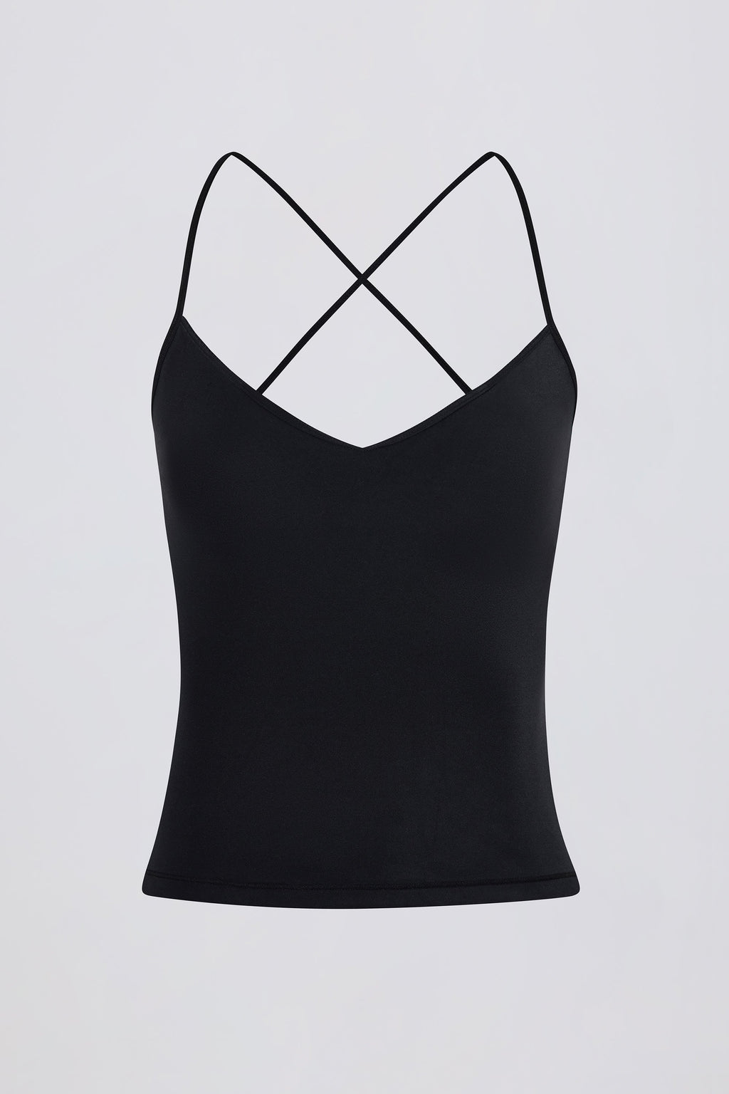 Chic Cross-Back Tank Top in Black