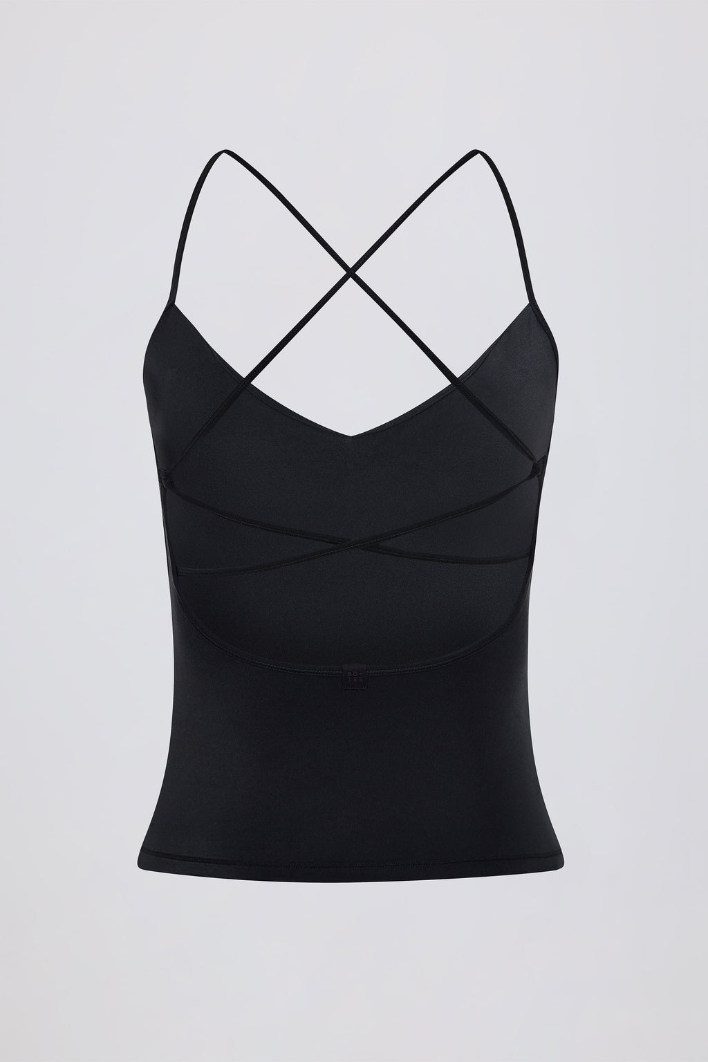 Chic Cross-Back Tank Top in Black