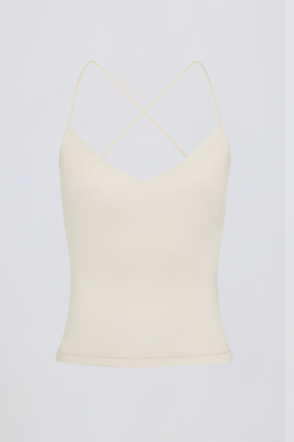 Chic Cross-Back Tank Top in Cream