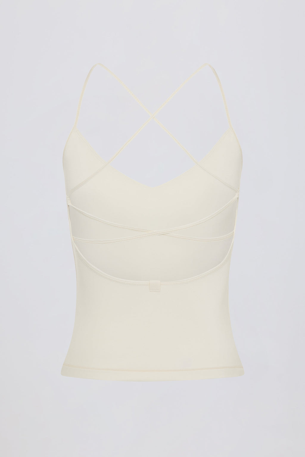 Chic Cross-Back Tank Top in Cream