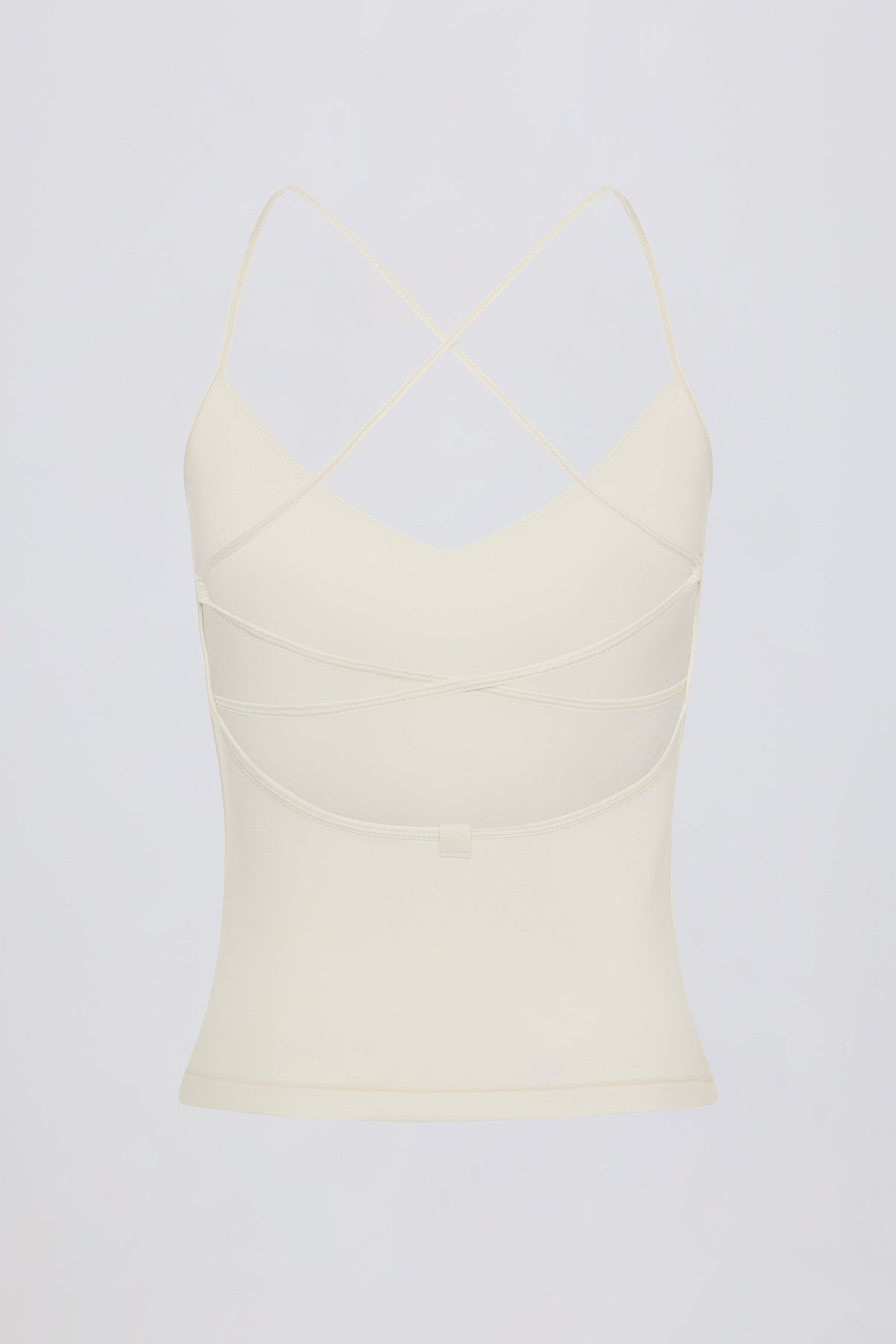 Chic Cross-Back Tank Top in Cream
