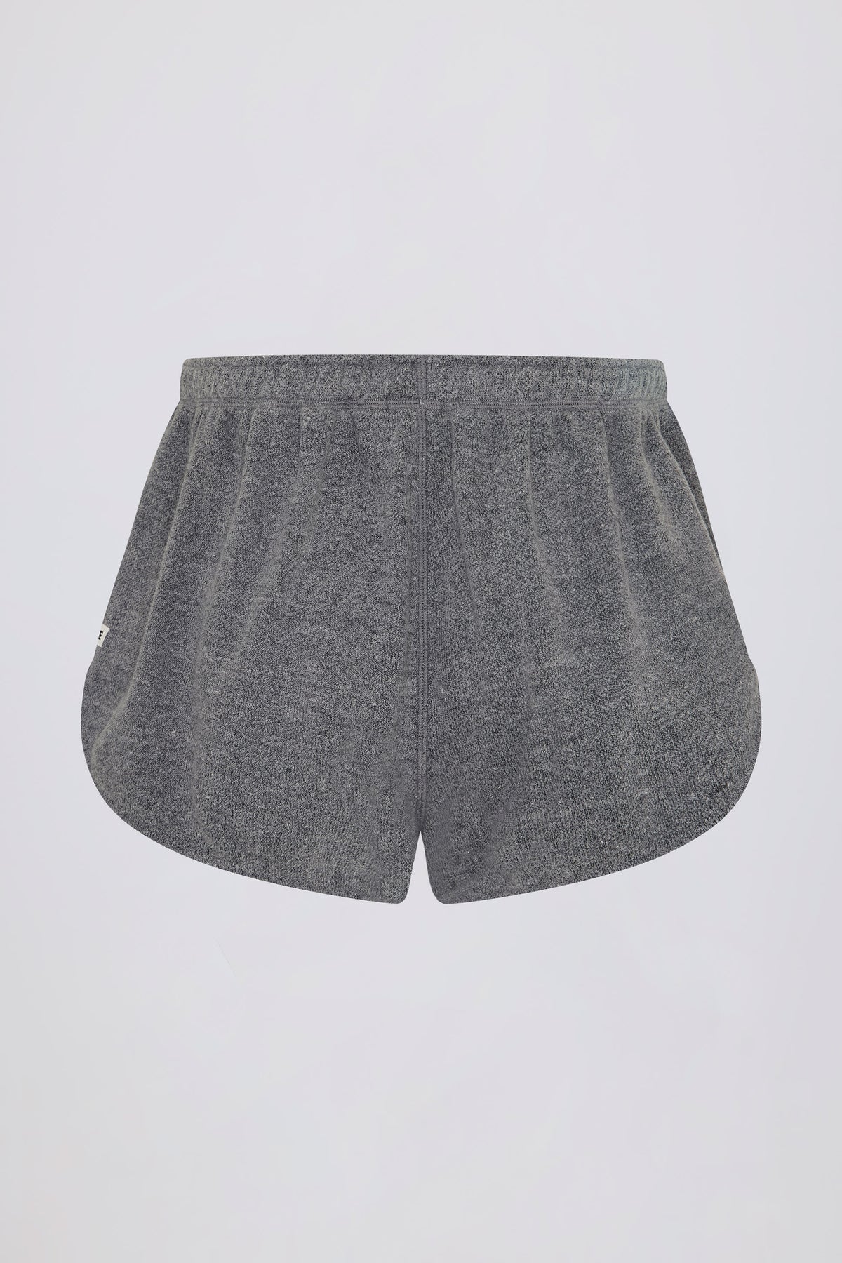 Chic Button-Detail Mid-Rise Shorts in Dark Grey