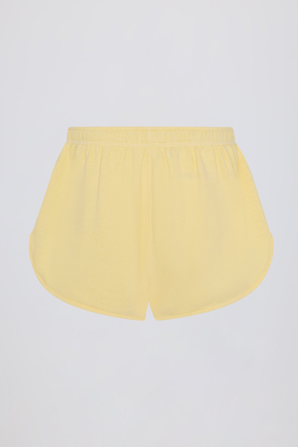 Chic Button-Detail Mid-Rise Shorts in Lemon