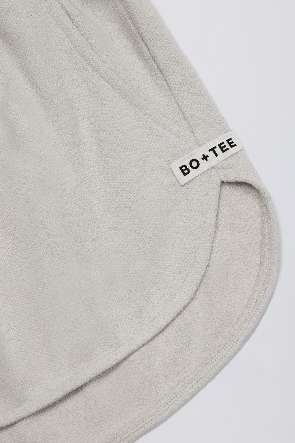 Chic Button-Detail Mid-Rise Shorts in Light Grey