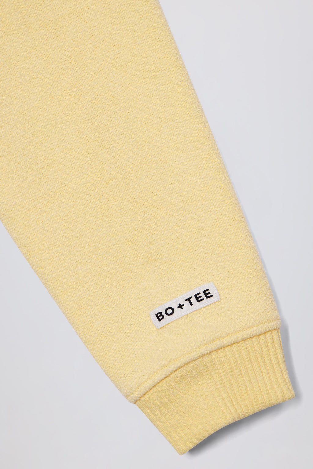 Chic Terry Cotton Zip-Up Cropped Hoodie in Lemon