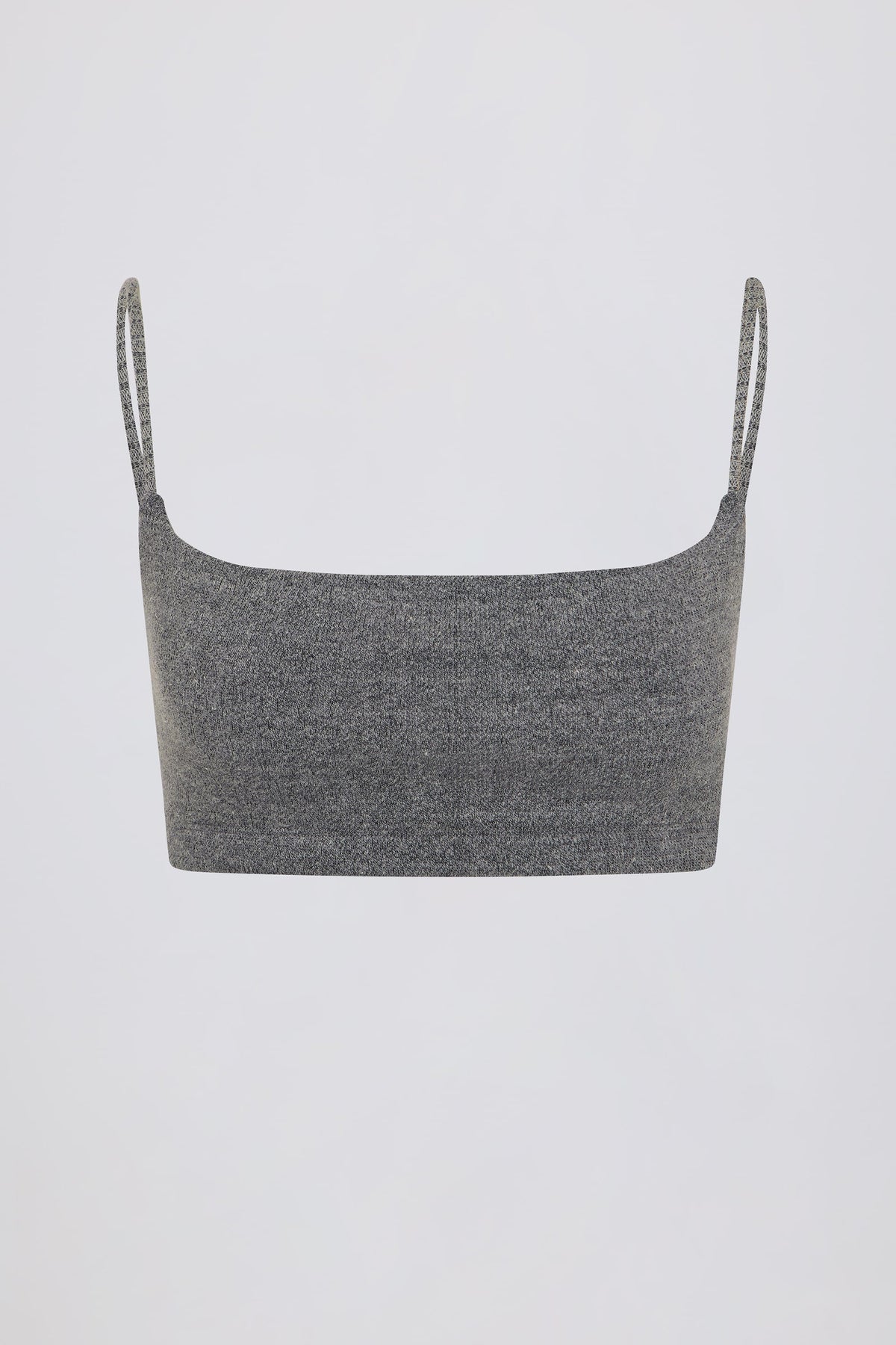 Chic Square-Neck Bralette in Dark Grey