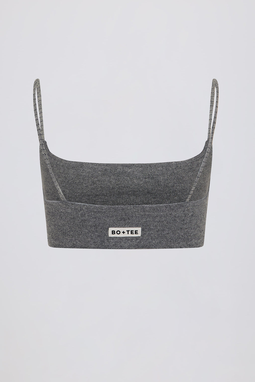 Chic Square-Neck Bralette in Dark Grey