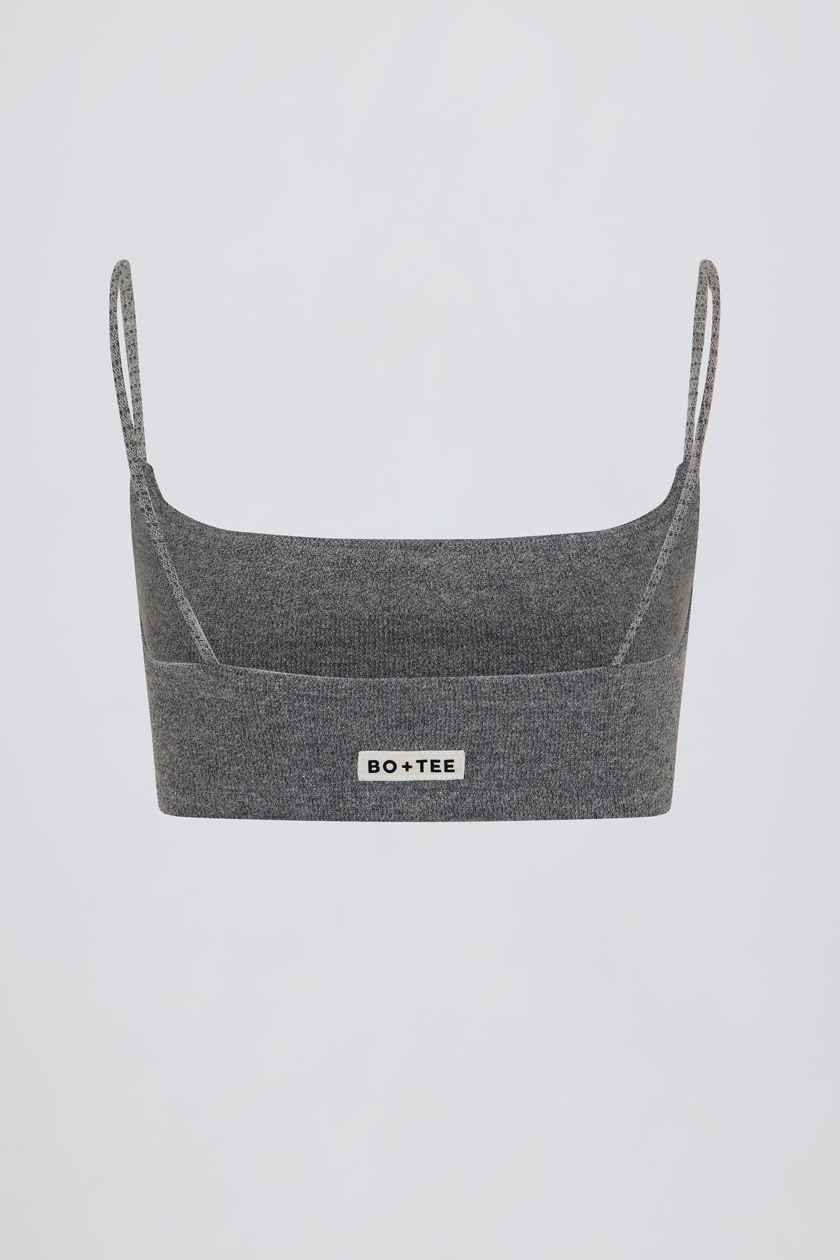 Chic Square-Neck Bralette in Dark Grey