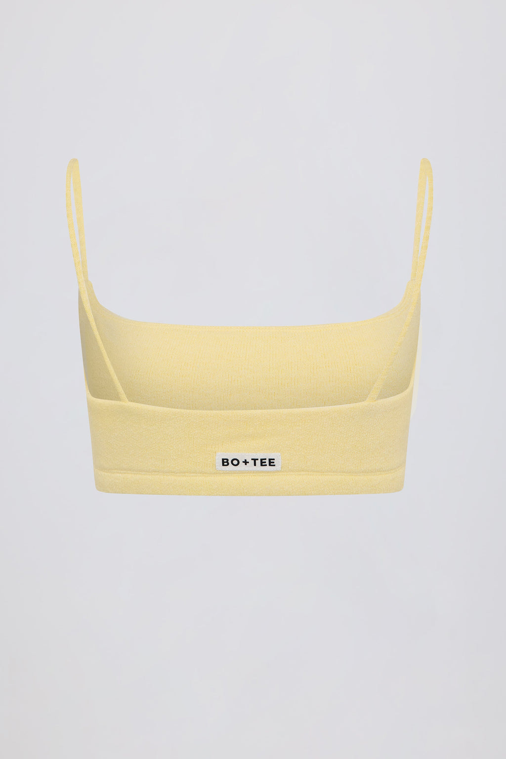 Chic Square-Neck Bralette in Lemon