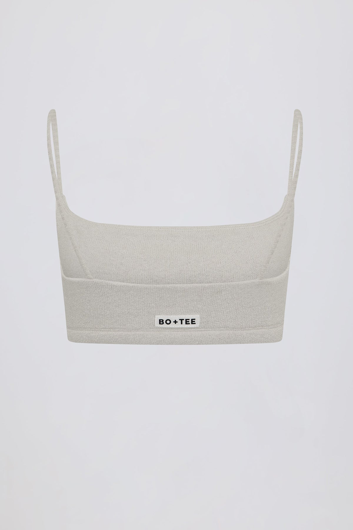 Chic Square-Neck Bralette in Light Grey
