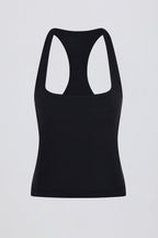 Chic Soft Active Racerback Tank Top in Black