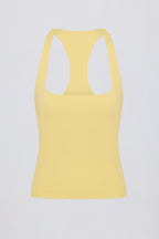 Chic Soft Active Racerback Tank Top in Lemon