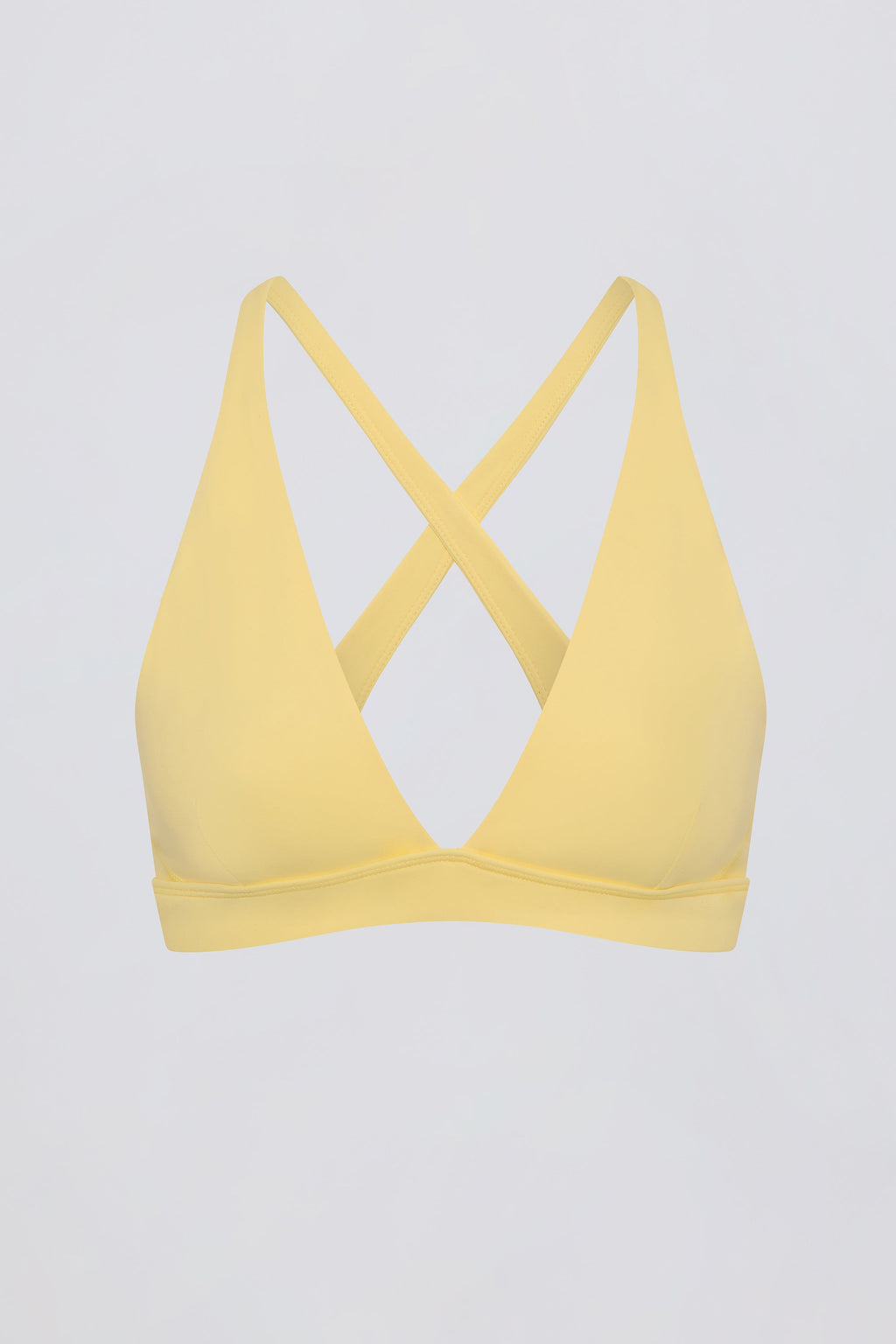 Chic Soft Active Cross-Back Sports Bra in Lemon