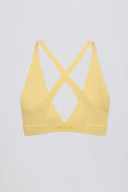 Chic Soft Active Cross-Back Sports Bra in Lemon