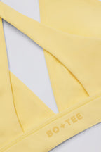Chic Soft Active Cross-Back Sports Bra in Lemon