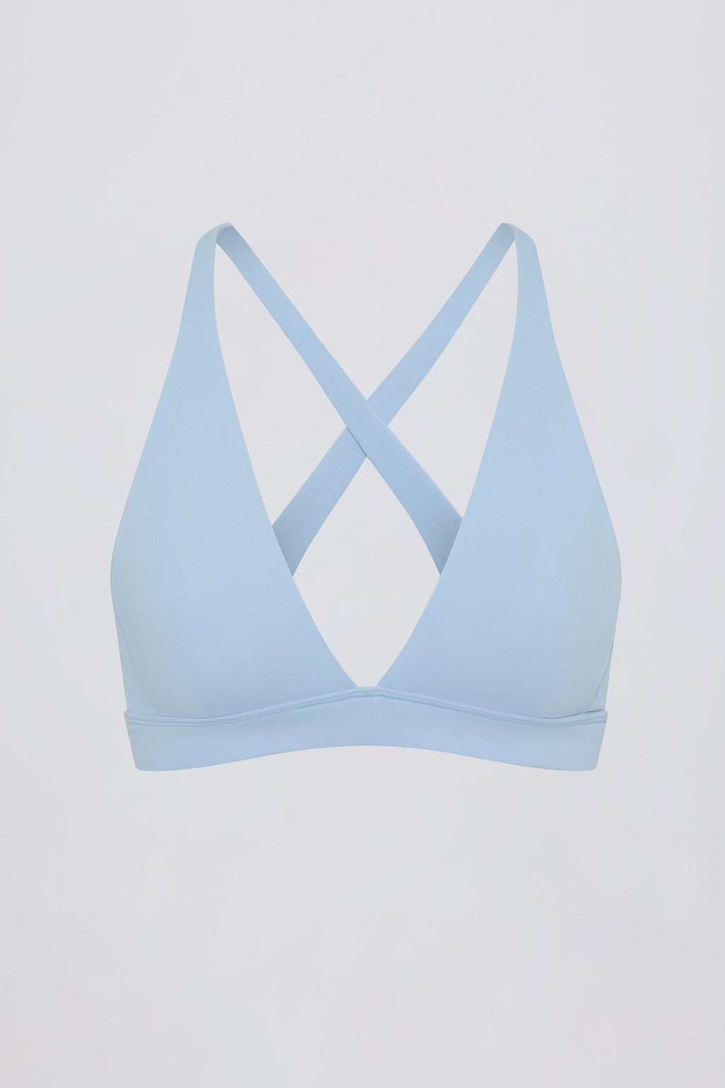 Chic Soft Active Cross-Back Sports Bra in Sky