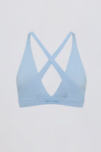 Chic Soft Active Cross-Back Sports Bra in Sky