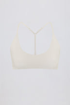 Chic Soft Active Racerback Sports Bra in Oat