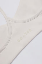 Chic Soft Active Racerback Sports Bra in Oat