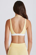 Chic Soft Active Layered Sports Bra in Lemon