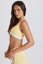 Chic Soft Active Layered Sports Bra in Lemon