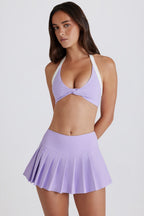 Chic Soft Active Low-Rise Pleated Tennis Skort in Lavender
